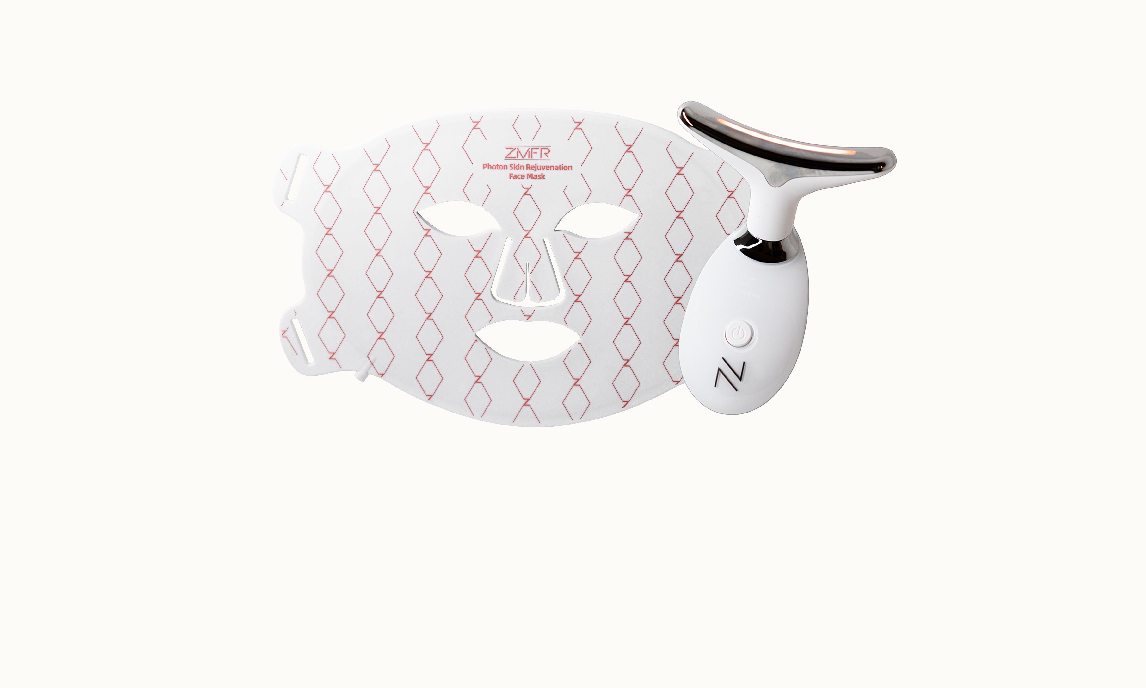 NV GlowLift electric gua sha device for face and neck with red light therapy